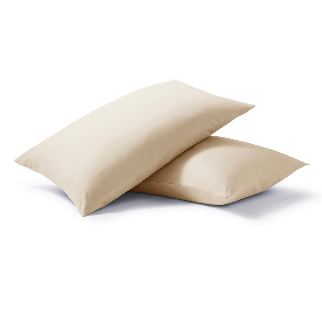 Night Lark/ Night Owl Plain Dye Pillowcase Pair in Warm Sand