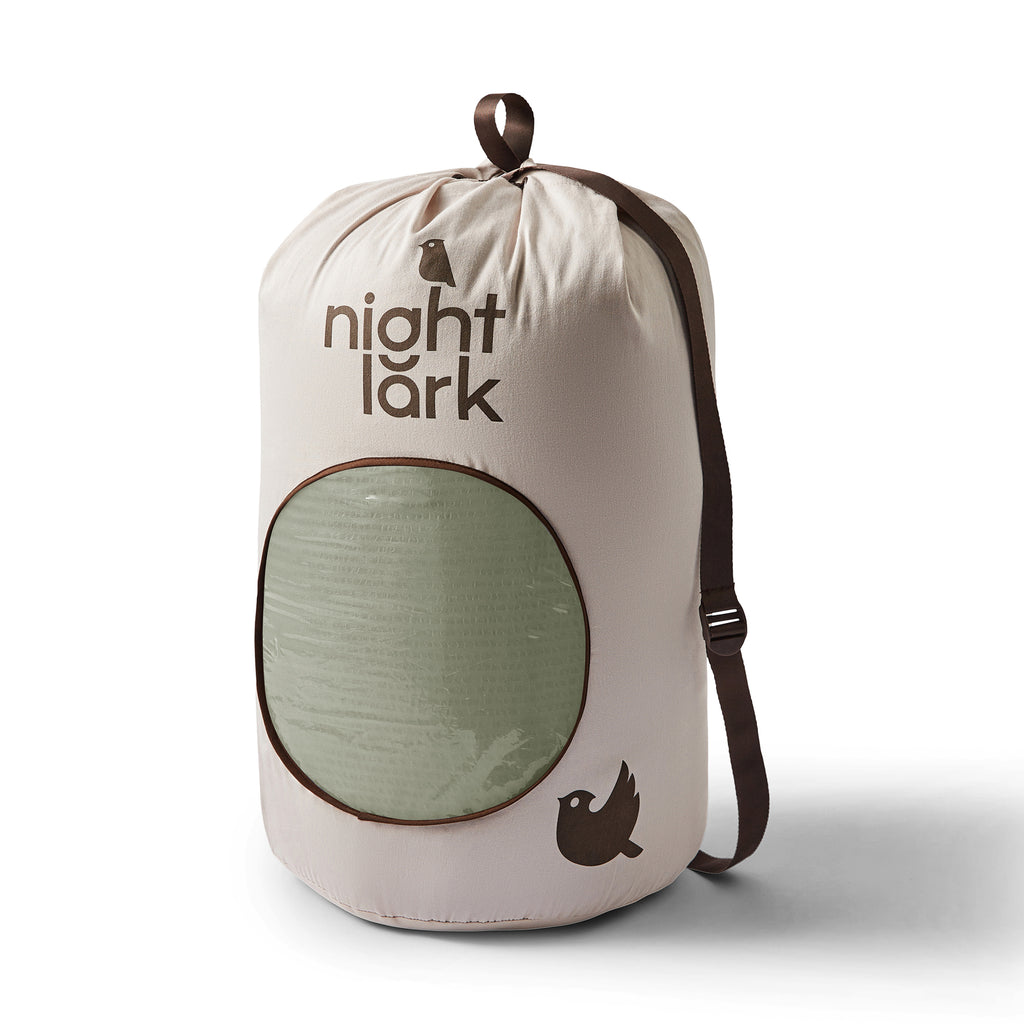 Night Lark® Seersucker Coverless Duvet Set Olive Green Duffle Bag