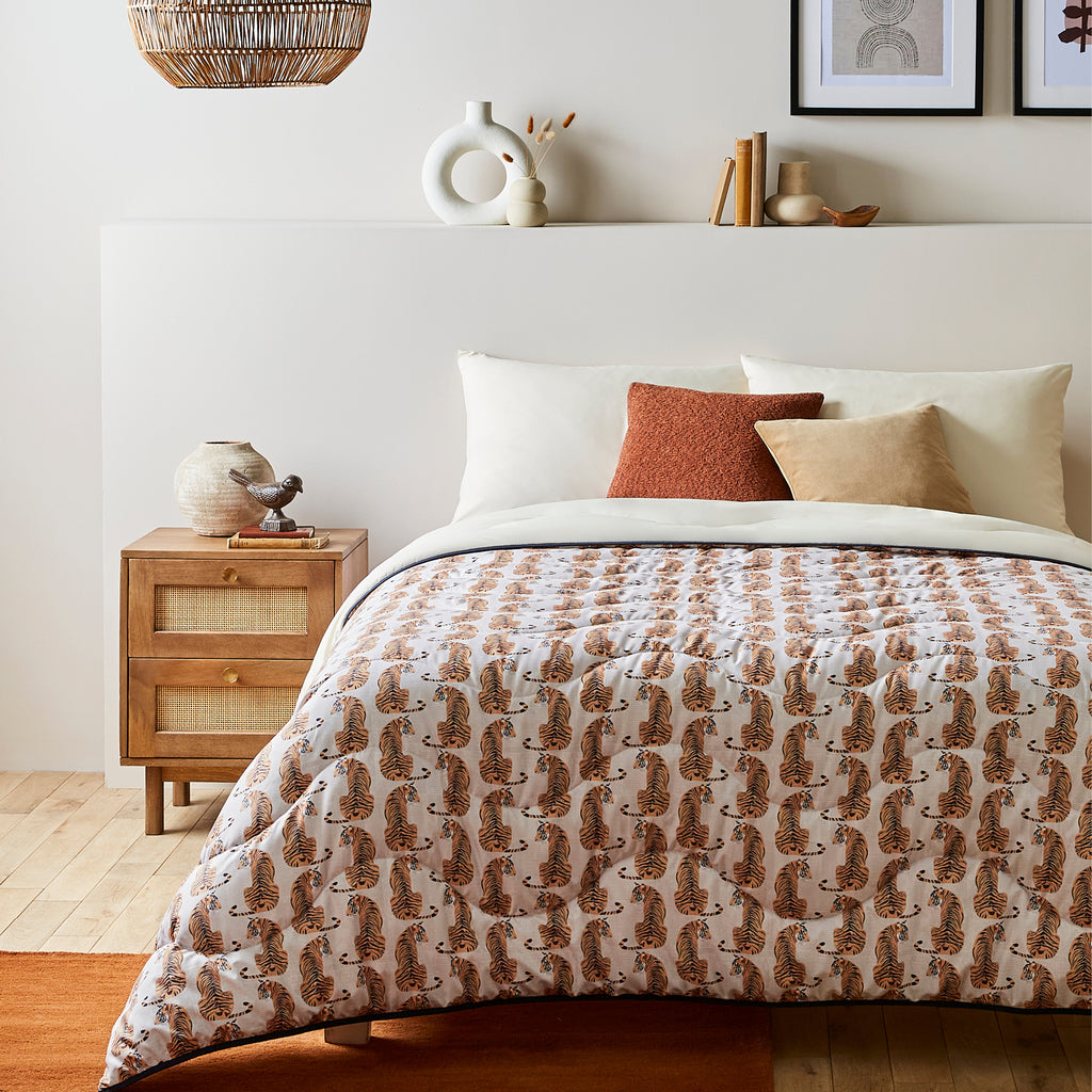 Night Lark Wild Tigers Coverless Duvet Home Style