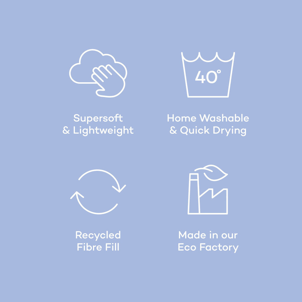 Night Lark® Coverless Duvet Washing label info