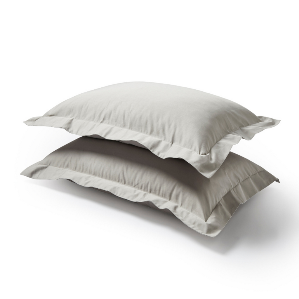 200 Thread Count Classic 100% BCI Cotton Pair of Pillowcases oxford grey