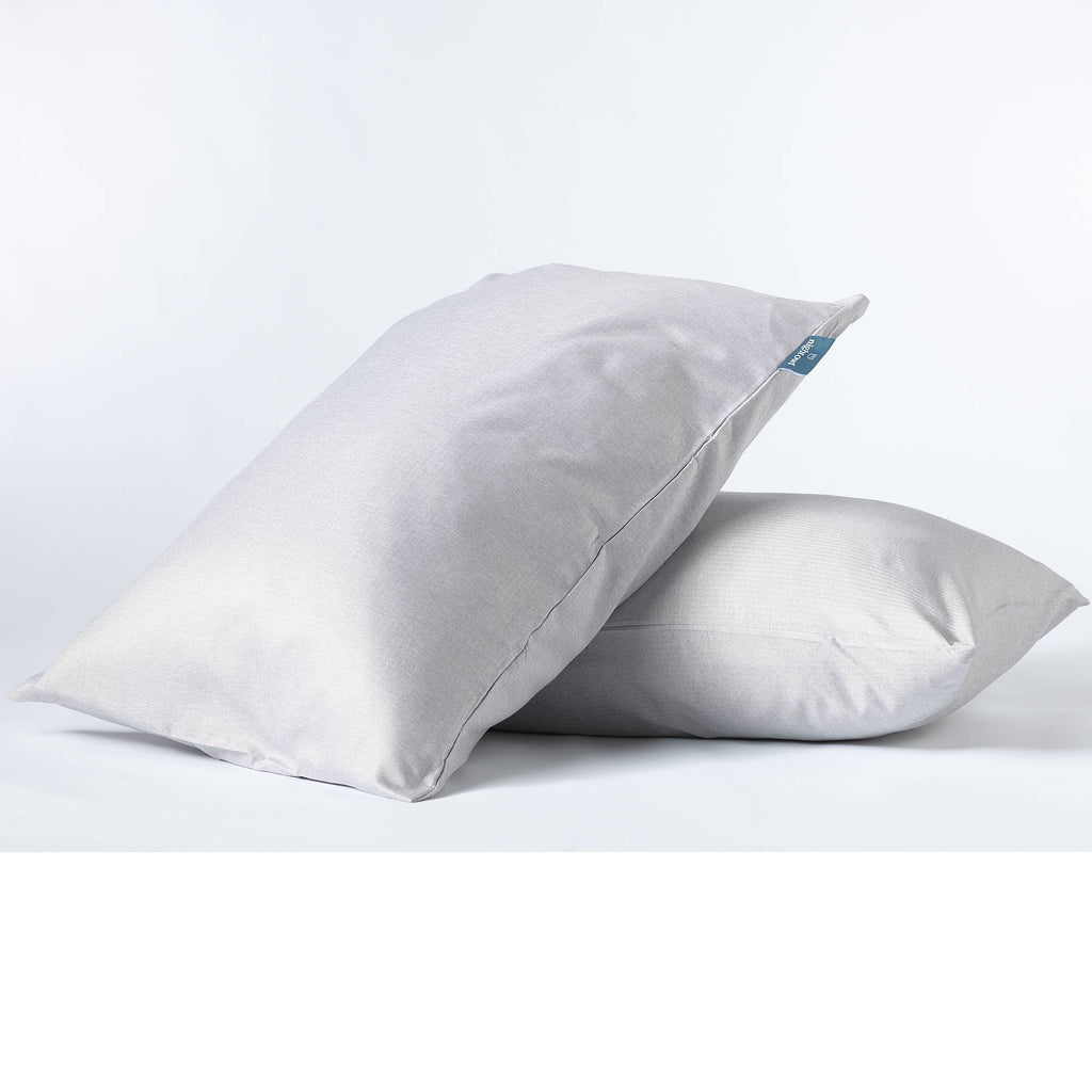 Night Owl Herringbone Collection Pillowcase Pair In Storm Grey